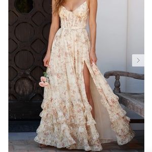 V. Chapman Carmen Dress in Carmel Valley Rose, Size 4